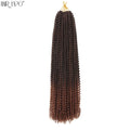 30" Passion Twist Crochet Hair Pre-Looped Synthetic Braiding Hair Extensions Ombre Pre-Twisted Water Wave Braids Hair Expo City