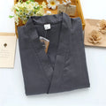 Japanese Style Kimono Cardigan Pants 2pcs Set Men's Nightwear Bathrobe Cotton Comfortable Home Suit Robe Sleepwear Daily Casual