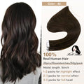 Full Shine Tape In Hair Extensions Human Hair 100% Remy Natural Human Hair Seamless Skin Weft Seamless Color Glue For Women