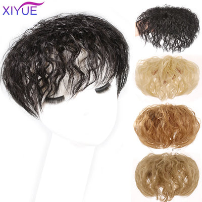 XIYUE Natural Black Brown Hair Topper With Bangs Clip | SAMAG