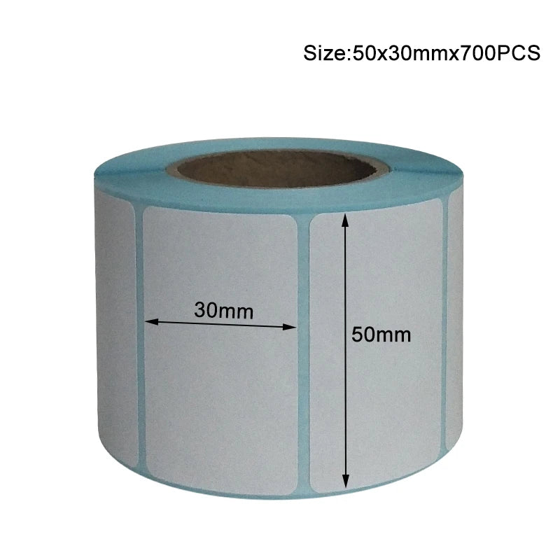 20x10mm Shipping Labels- 700 barcode sticker Per Roll Strongest & THICKEST - Thermal Postage BPA Free, Supermarket Blank Sticker