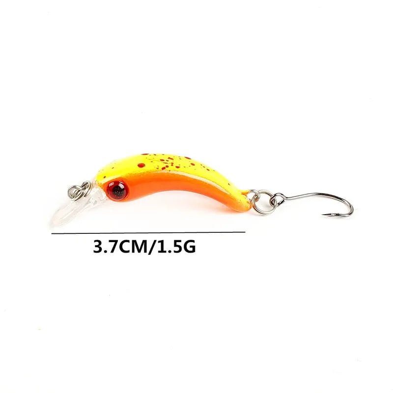 Mini Minnow Wobblers Triangle Hooks Fish Popper Bass | SAMAG
