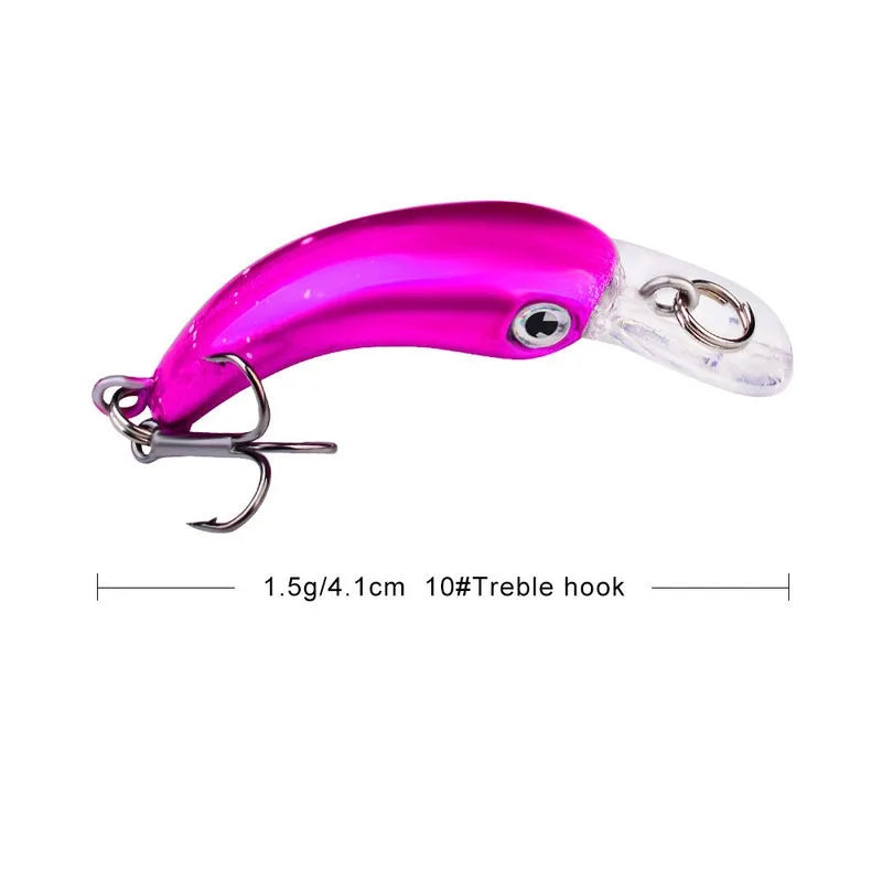 Mini Minnow Wobblers Triangle Hooks Fish Popper Bass | SAMAG