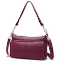 Zency Women's Handbag 100% Genuine Leather Ladies Shoulder Crossbody Messenger Bag Fashion Hobos Black High Quality