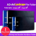 Landscape Lever Arch Folder A4 A3 Paper Organizer Document Folder 2-Rings Binder A4 File Folder Horizontal A3 File Big Binder
