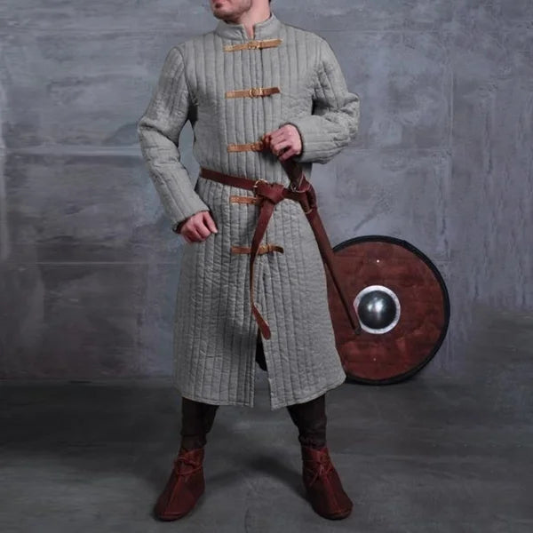 Men's Vintage Medieval Role Playing Jacket Halloween Steampunk Costume Uniform No Belt