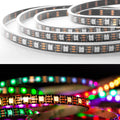 WS2812B RGB IC LED Strip Light 1m 2m 4m 5m Addressable Individually WS2812 30 60 100 144 LEDs Magic Black White PCB DC5V IP30