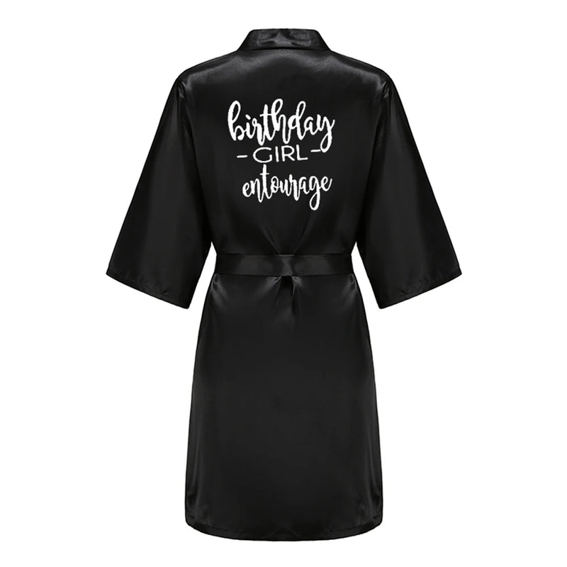 Birthday Party Girl & Entourage Satin Printing Women | SAMAG