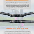 TOSEEK Carbon Fibre Handlebar MTB Bicycle Handle Bar Parts 31.8mm Rise/Flat Handlebars 580/600/620/640/660/700/720/740/760mm