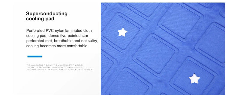 Water Circulation Bed Ice Sleeping Pad Water-cooled Refrigeration Mattress Cooling Fan Conditioner Air Conditioning Cooler EU US