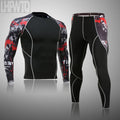 Men's Thermal Underwear Set MMA Tactics Fitness Leggings Base Compression Sports Suit Underwear Long Johns Men Clothing Brand