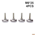 4 Pcs Adjustable Steel Furniture Legs Anti-slip Base Table Cabinet Leg Pad Feet Leveler M6 M8 Screw Metal Furniture Foot Level