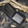 Men Crazy horse Genuine Leather Coin Wallet Real Leather Snap Short Purse Women Coin Pocket Zip Around Small Trifold Pocket