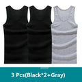3pcs/lot Man's 100% Cotton Solid Seamless Underwear Brand Clothing Mens Sleeveless Tank Vest Comfortable Undershirt Undershirts