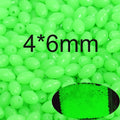 INFOF 100-500pcs/lot Soft Egg Beads Fishing Stop Luminous Oval Rubber Stopper Night Fly Fishing Accessories pesca