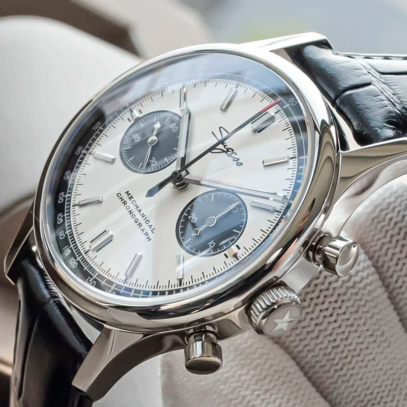 Limited Edition Official Pilot Mechanical Watch Chronograph ST19 Original Military 40MM Men Wristwatch - Visuel 3 | SAMAG