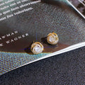 18k gold 18 k Woman Stud Earrings Unusual Earings Trend Piercing Small Crystal Vintage Ear Cuffs For Party - Visuel 4 | SAMAG
