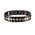 Black Bracelet Men Hand Chain Waterproof Health Germanium Magnetic Therapy Bracelet Male Benefits Stainless Steel Bracelets Mens