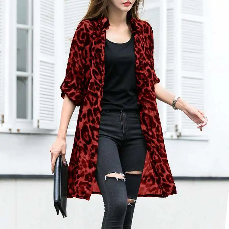 Fashion Leopard Print Cardigans Women's Summer Cover - Up - View 8 | SAMAG
