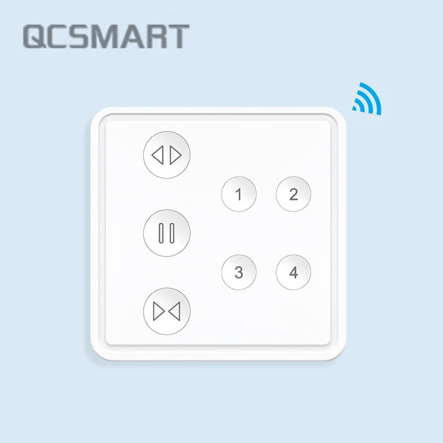 Tuya Smart Life RF WIFI Curtain Switch for Roller Shutter Window Blinds with Remote 4 Channel App Timer Google Home Alexa Echo