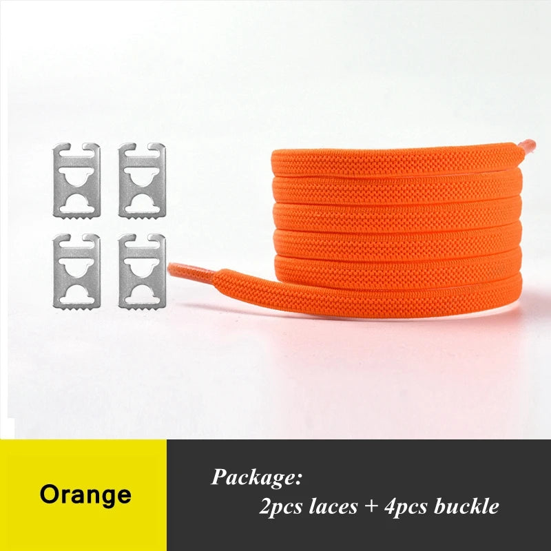 1Pair No Tie Shoelaces Elastic Shoelaces Kids Adult Quick Lazy Laces Flats Rubber Sneakers Running Shoelace 24 Colors