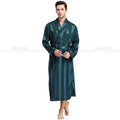 Mens Silk Satin Pajamas Sleepwear Robe Robes Bathrobe Nightgown S~3XL__For XMAS Gifts