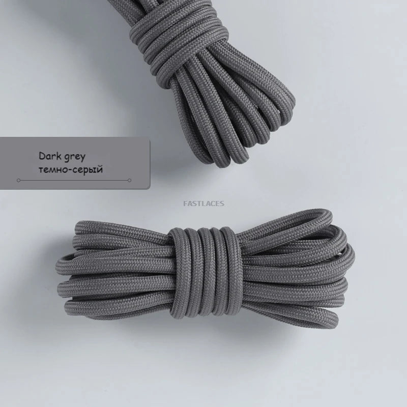 1pair Round Shoelaces Polyester Solid Classic For Yezy Sports Boot Bold Shoeslace Sneaker Shoe Laces Shoes Strings