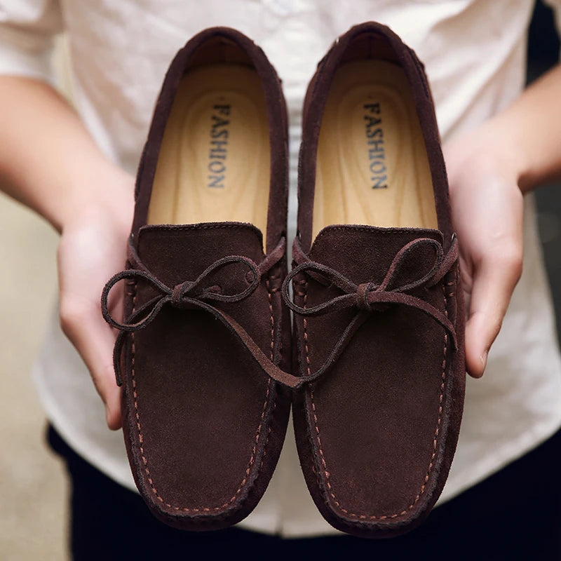 Size 38-49 Luxury Men Loafers Soft Moccasins Summer Shoes Man High Quality Mens Shoes Casual Suede Genuine Leather Driving Flats