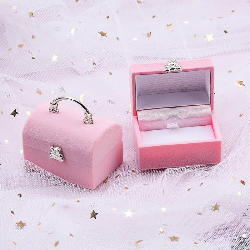 One Piece Velvet Jewelry Box Gift Box Container Wedding Ring Box Ring Case Earrings Holder For Jewelry Display & Gift Package