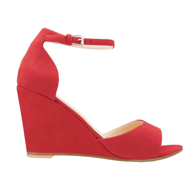 Women's Open Toe Ankle Strap Buckle Wedge High Heels Sandals Party Wedding Dress Ladies Sexy Shoes