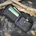 Men Crazy horse Genuine Leather Coin Wallet Real Leather Snap Short Purse Women Coin Pocket Zip Around Small Trifold Pocket