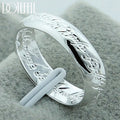 DOTEFFIL 925 Sterling Silver Mageweave Sculpture Ring For Wedding Engagement Party Jewelry
