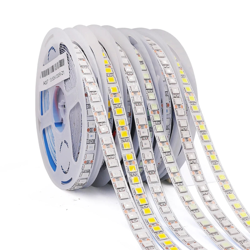 LED Strip Light 12V 24V 2835 5050 5054 5M RGB White Pink Red Blue Flexible LED Tape Ribblon 120LED 60LED 480LED Waterproof Decor