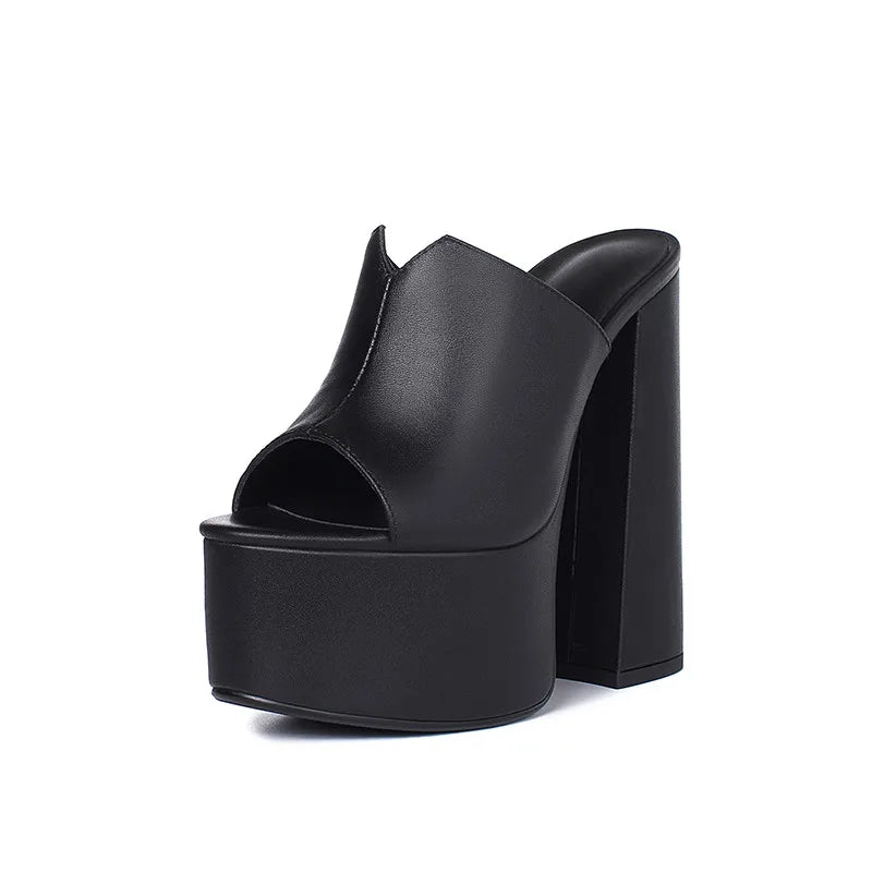 ASUMER 2025 genuine leather sandals women fashion brand thick high heel party Night Club Shoes sexy platform sandals ladies