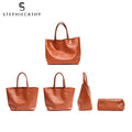 SC Luxury Brand Cow Leather Tote Bags Designer Cowhide Handbags Women Shoulder Bags Fashion Female Large Capacity Liner Bag