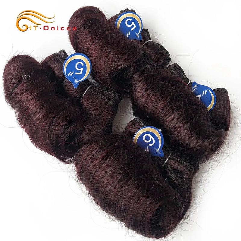 Curly Hair Bundles Malaysian Human Hair Weave Bundles 4Pcs/Lot Short Hair Products Wavy Bundles Human Hair Extensions