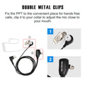Retevis EAM002 Radio Headset 10pcs Walkie Talkie Accessories Earpieces PTT MIC for Motorola DP1400/GP2000/CP200/040 HYT