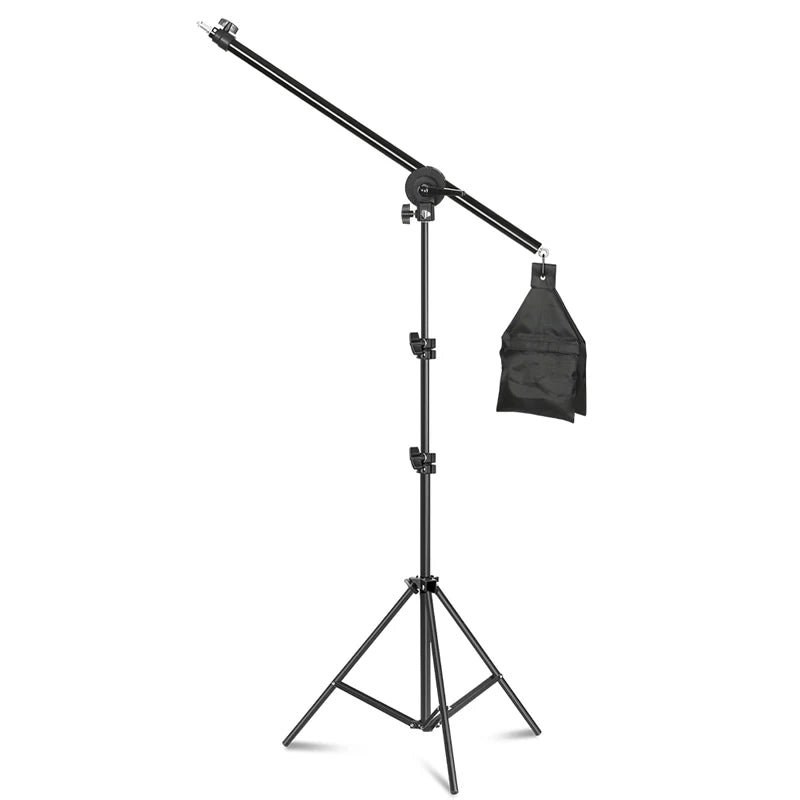 Photo Studio Kit Tripod Light Stand Cross Arm With Weight Bag Photo Studio Accessories Extension Rod 53 -133CM Backdrop Stand