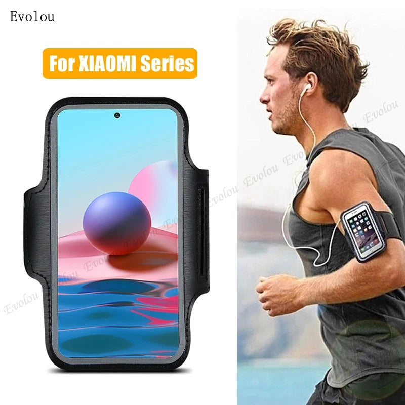 Sport Arm band For Xiaomi Redmi Note 10 Pro Max Pouch Gym Running Arm Holder for Xiaomi Mi 10T Pro Lite Redmi 9T 9A 8 Pro Cover
