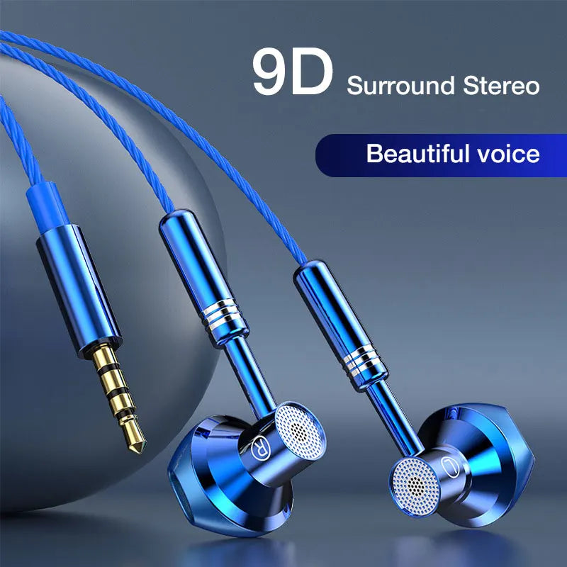 EARDECO Wired Headphones In-ear Phone Earphone Earbuds Sport Mobile Headphones 3.5mm Metal Headset Stereo Earphones with Mic