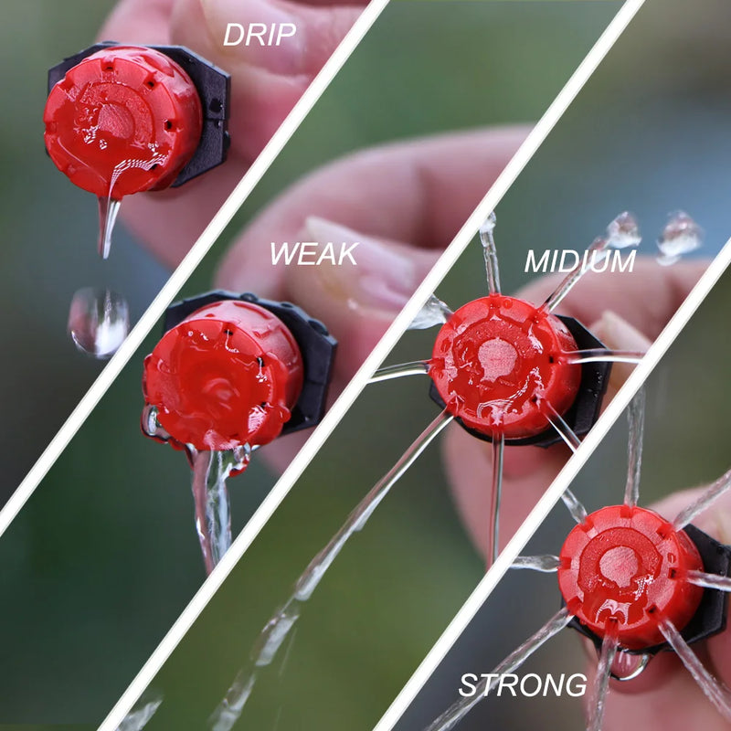 MUCIAKIE 5-50 Meters Ball Valve Timer Garden Watering System Irrigation Drip Kits Automatic Spray for Plants Adjustable Nozzles