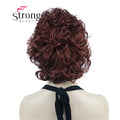 StrongBeauty Short Wig Soft Tousled Curls Blonde Highlights Full Synthetic Wigs COLOUR CHOICES