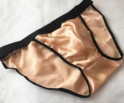 100% Mulberry Silk Men Panties Male Sexy Underwear
