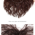 XIYUE Natural Black Brown Hair Topper With Bangs Clip In Hair Extensions Hairpieces Heat Resistant Fiber For Women