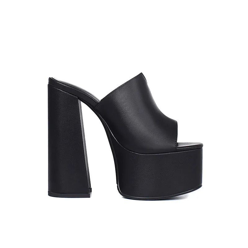 ASUMER 2025 genuine leather sandals women fashion brand thick high heel party Night Club Shoes sexy platform sandals ladies