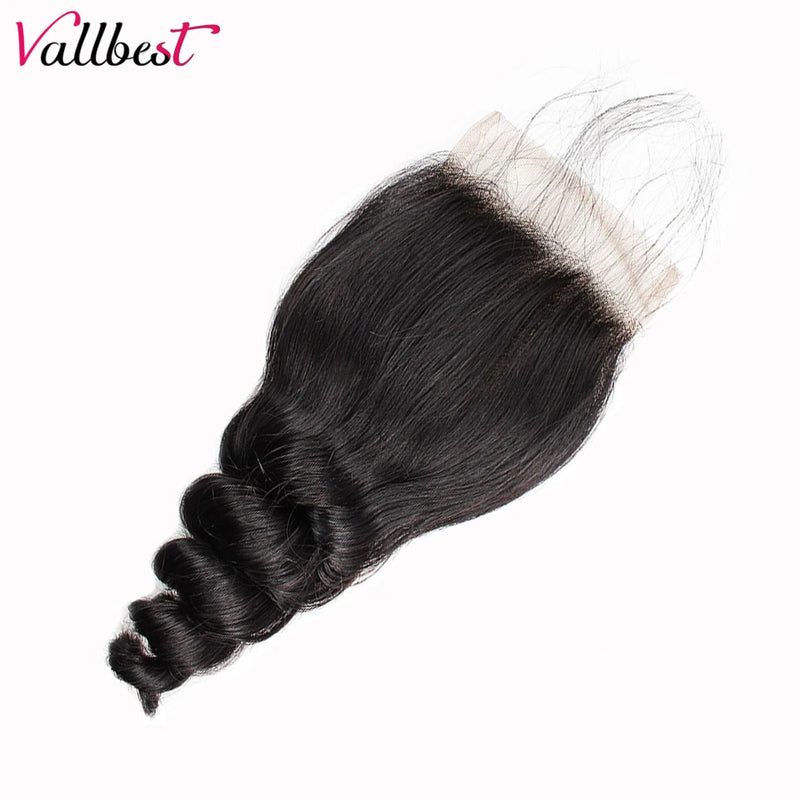 Vallbest Loose Wave Bundles With Closure Human Hair 3 Bundles With Lace Closure Brazilian Hair Weave Bundles Remy Hair Extension