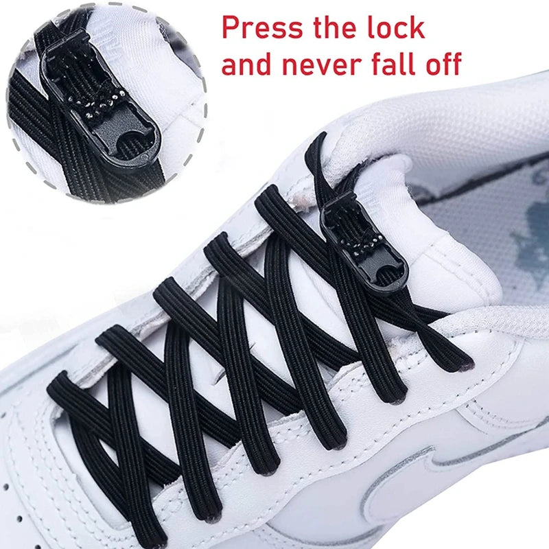 2022 New No Tie Shoe laces Elastic Laces Sneakers Flat Shoelaces without ties Kids Adult Quick Shoe lace Rubber Bands for Shoes