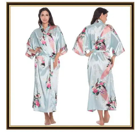 Half Sleeve Loose Style Woman Japanese Kimono Satin Silk | SAMAG