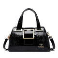 2 Layer Large Capacity Tote Bag Luxury Handbags Women Bags Designer Crocodile Pattern Ladies Boston Shoulder Bag High Quality