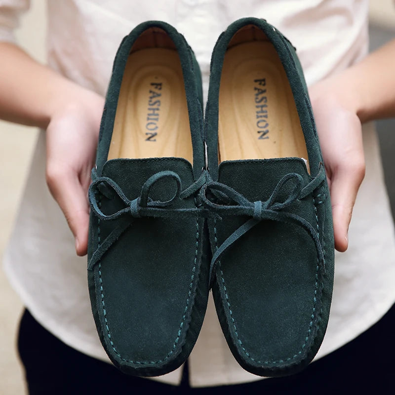 Size 38-49 Luxury Men Loafers Soft Moccasins Summer Shoes Man High Quality Mens Shoes Casual Suede Genuine Leather Driving Flats